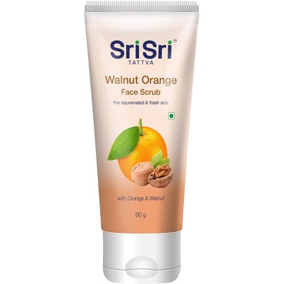 Sri Sri Walnut Orange Face Scrub, 60 Grams