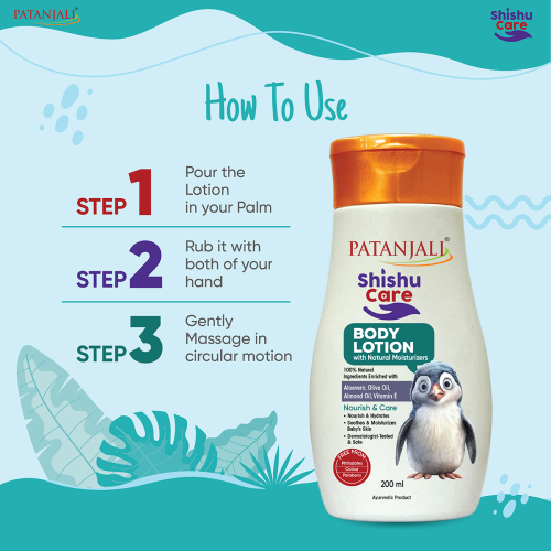 Nourishing Patanjali Shishu Care Body Lotion for Infants