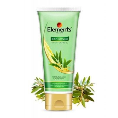 Elements 3 in 1 Face Wash Anti Acne