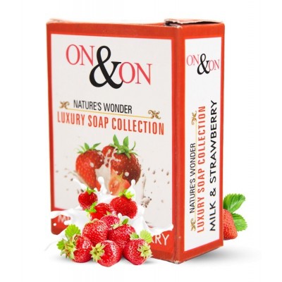 On & On Natures Luxury Milk and Strawberry Soap