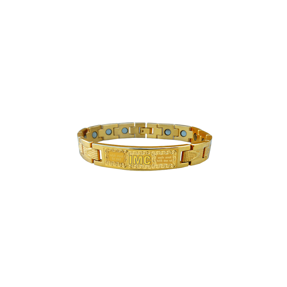 Gold Titanium Bio Magnetic Bracelet, Shape: Round at Rs 300/piece in Kolkata