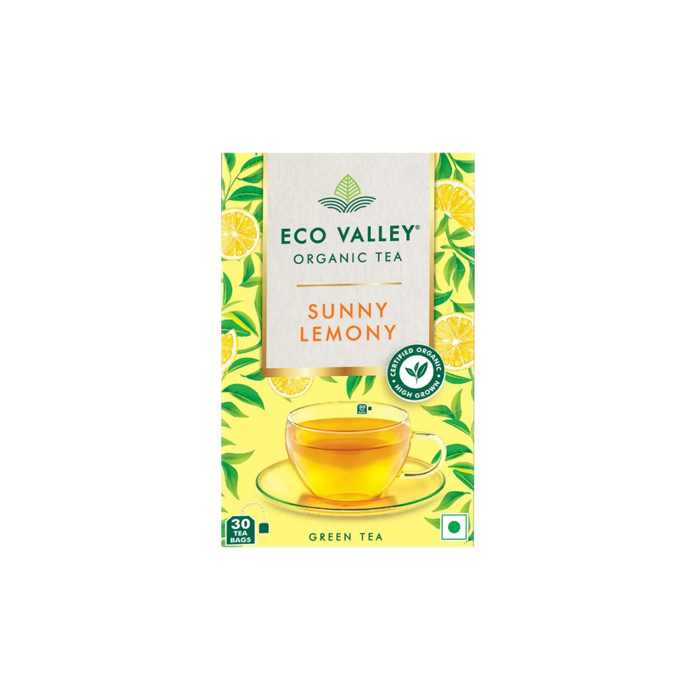 Eco Valley Organic Green Tea, Sunny Lemony
