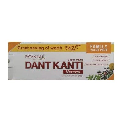 Patanjali Dant Kanti Natural Family Pack 200G+200G+100G FREE