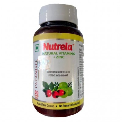 Patanjali Nutrela Natural Vitamin C + Zinc, 60 Tablets