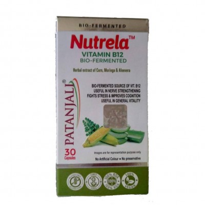 Patanjali Nutrela Vitamin B12 Bio-Fermented, 30 Capsules