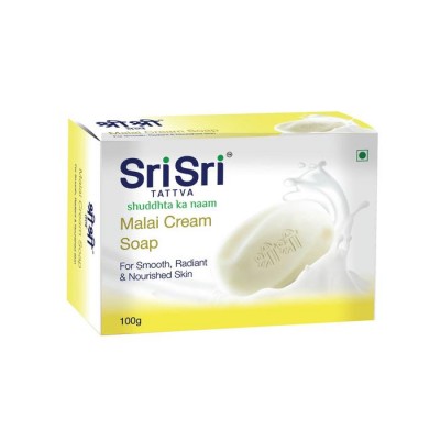 Sri Sri MALAI CREAM SOAP, 100 gm